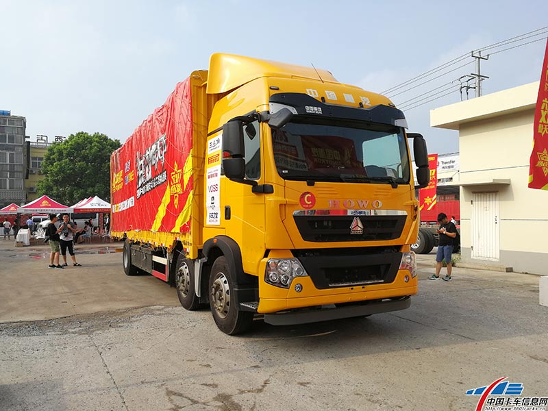 今天的比賽用車是昨天小組賽的C組車輛，標(biāo)載14噸，是韻達(dá)物流最新訂購的車輛，還處于磨合期。